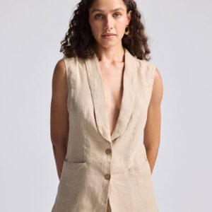 Sleeveless Hemp Jacket