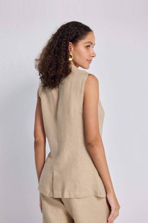 Sleeveless Hemp Jacket - Image 2